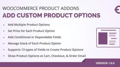 v3.1.8 WooCommerce Custom Product Addons, Custom Product Options