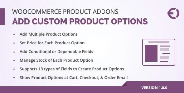 v3.1.8 WooCommerce Custom Product Addons, Custom Product Options