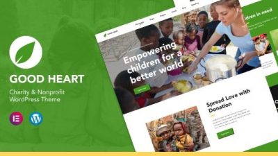 GoodHeart v1.0 Charity & Nonprofit Elementor WordPress Theme
