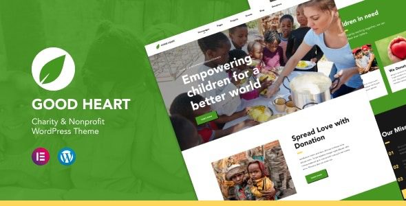 GoodHeart v1.0 Charity & Nonprofit Elementor WordPress Theme