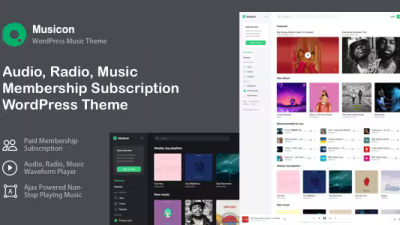 Musicon v2.3 WordPress Membership Music Theme