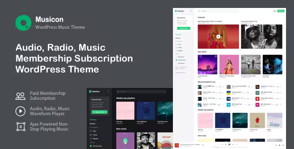 Musicon v2.3 WordPress Membership Music Theme