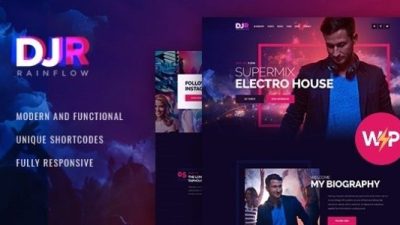 DJ Rainflow v1.3.12 A Music Band & Musician WordPress Theme