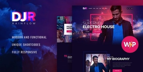 DJ Rainflow v1.3.12 A Music Band & Musician WordPress Theme