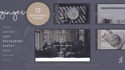 Ginger (v1.3.9) Restaurant WordPress Theme