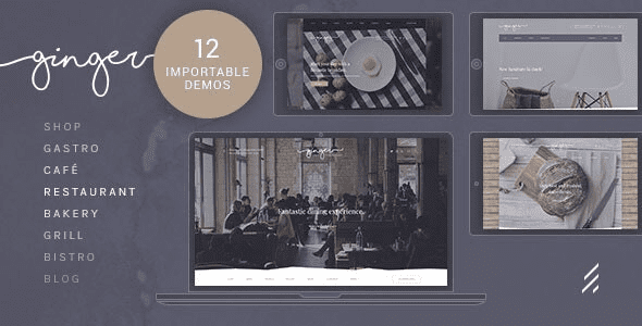Ginger (v1.3.9) Restaurant WordPress Theme