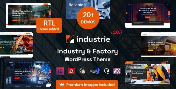 Industrie (v1.0.7) Factory & Industry WordPress Theme