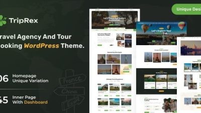 TripRex v1.1.0 Travel Agency and Tour Booking WordPress Theme