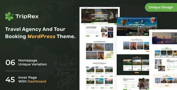 TripRex v1.1.0 Travel Agency and Tour Booking WordPress Theme