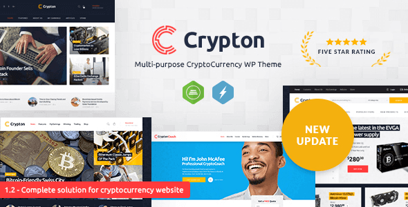 Crypton (v1.7.7) A Multi-Purpose Cryptocurrency WordPress Theme (Activated)