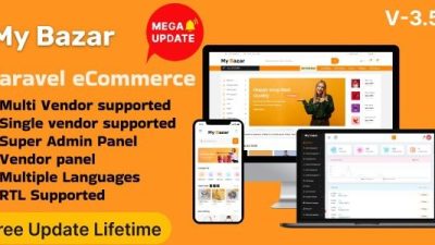 My Bazar v3.5 Single & Multivendor Laravel eCommerce Platform