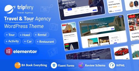 Tripfery (v1.3.2) Travel & Tour Booking WordPress Theme