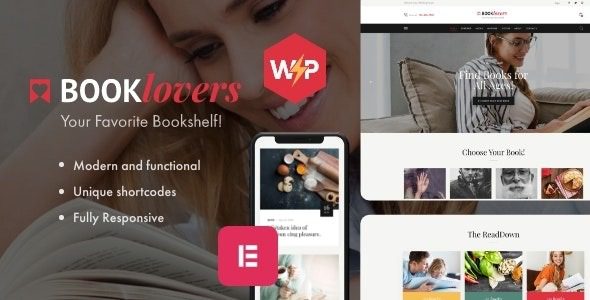 Booklovers (v2.13) Publishing House & Book Store WordPress Theme + RTL 
