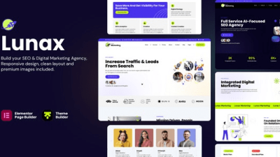 Lunax (v1.1.2) Digital Marketing Agency & SEO WordPress Theme