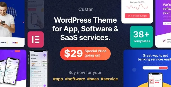 Custar v1.2.7 Software & App WordPress Theme