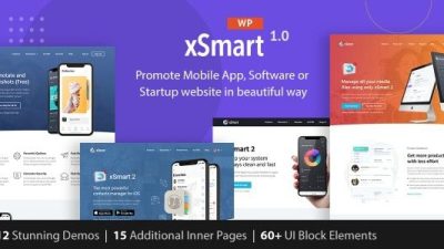 xSmart v1.2.9.4 App Landing Page WordPress Theme in Tech Presentation, Promo Marketing & Advertising Agency