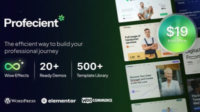 Profecient v1.0.1 Multipurpose Elementor Business & WooCommerce WordPress Theme