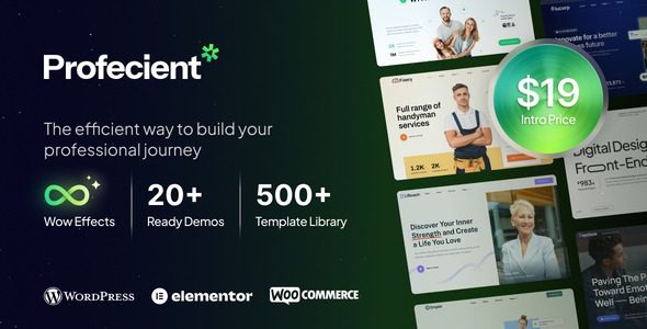 Profecient v1.0.1 Multipurpose Elementor Business & WooCommerce WordPress Theme