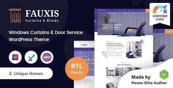 Fauxis (v2.0.0) Windows Curtains WordPress Theme + RTL