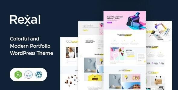 Rexal (v2.3) A Colorful Portfolio WordPress Theme