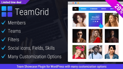 Team Grid (v1.3.2) Team Member Showcase WordPress Plugin & Team Editor