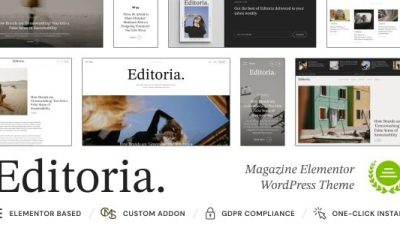 Editoria v1.0.2 Newspaper & Magazine WordPress Theme