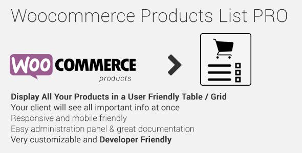 Woocommerce Products List Pro插件下载