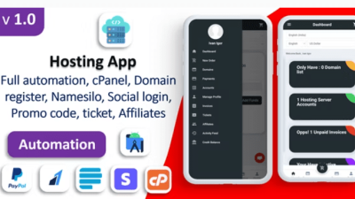 Markhost app v1.0 Web Hosting Billing | Domain | Hosting | Affiliate | Social login | Payment Gateways