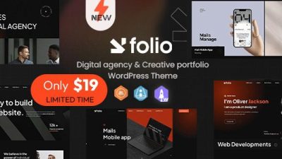 Webfolio (v1.0.2) Creative Portfolio & Digital Agency WordPress Elementor Theme