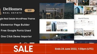 Dehomes v1.0 Single Real Estate WordPress Theme