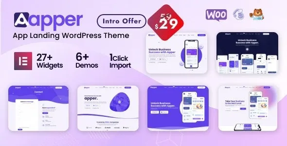 (v2.0.7) Apper WordPress Multi-concept Landing Page Theme