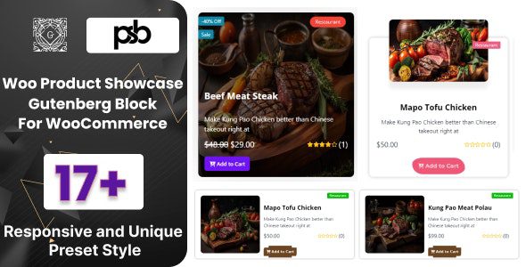 WooCommerce Product Showcase Gutenberg Block 插件下载