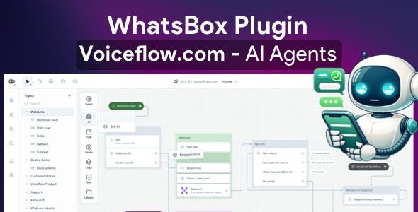 VoiceFlow AI agent for WhatsApp (v1.2) Plugin for WhatsBox