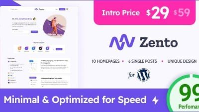 Zento (v1.4.0) Modern & Lightweight Blog for WordPress