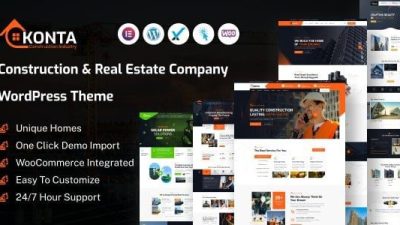 Konta (21 July 2024) Construction and Real Estate Company WordPress Theme