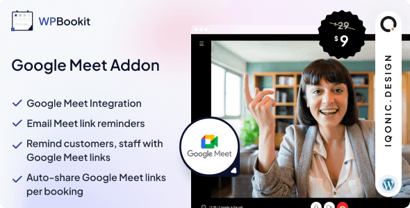 WPBookit - Google Meet (Addon)插件下载
