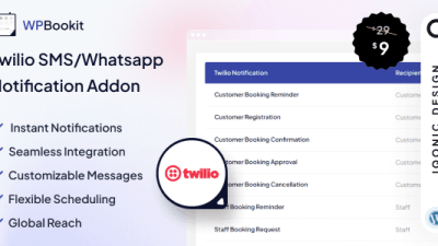 WPBookit - Twilio SMS/WhatsApp Notification (Addon) 主题下载