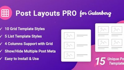 Post Layouts Pro for Gutenberg插件下载