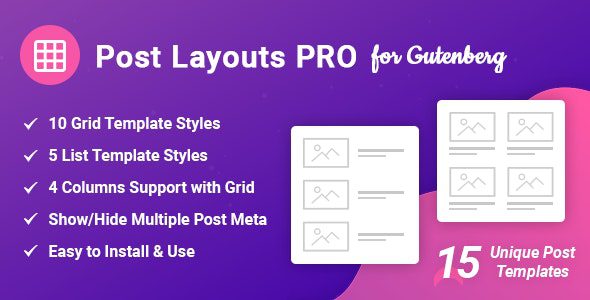 Post Layouts Pro for Gutenberg插件下载