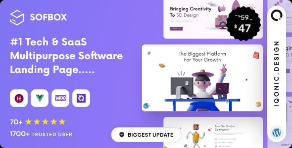 Sofbox v5.0.4 Tech & SaaS Multipurpose Software Landing Page