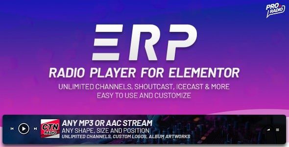 Erplayer v1.0.4 Radio Player for Elementor