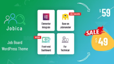 Jobica (v1.4.1) Elementor IT Job Board WordPress Theme 