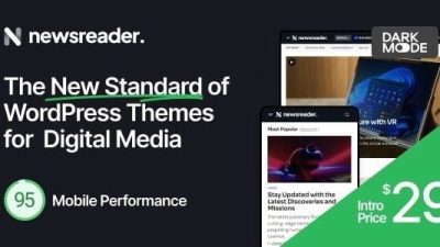 Newsreader v1.0.2 Revolutionary WordPress Theme for Digital Media