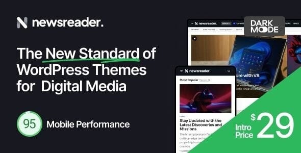 Newsreader v1.0.2 Revolutionary WordPress Theme for Digital Media