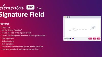 Signature Field for Elementor form插件下载