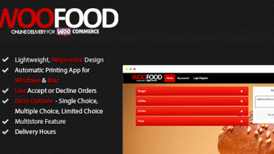 WooFood v2.7.7 Food Ordering (Delivery/Pickup) Plugin for WooCommerce & Automatic Order Printing
