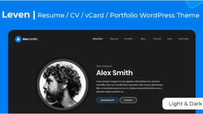 Leven v.1.8.0 CV/Resume WordPress Theme