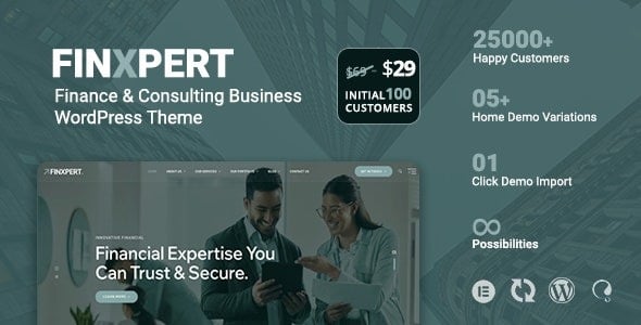 Finxpert (v1.0.1) Finance & Consulting Business WordPress Theme