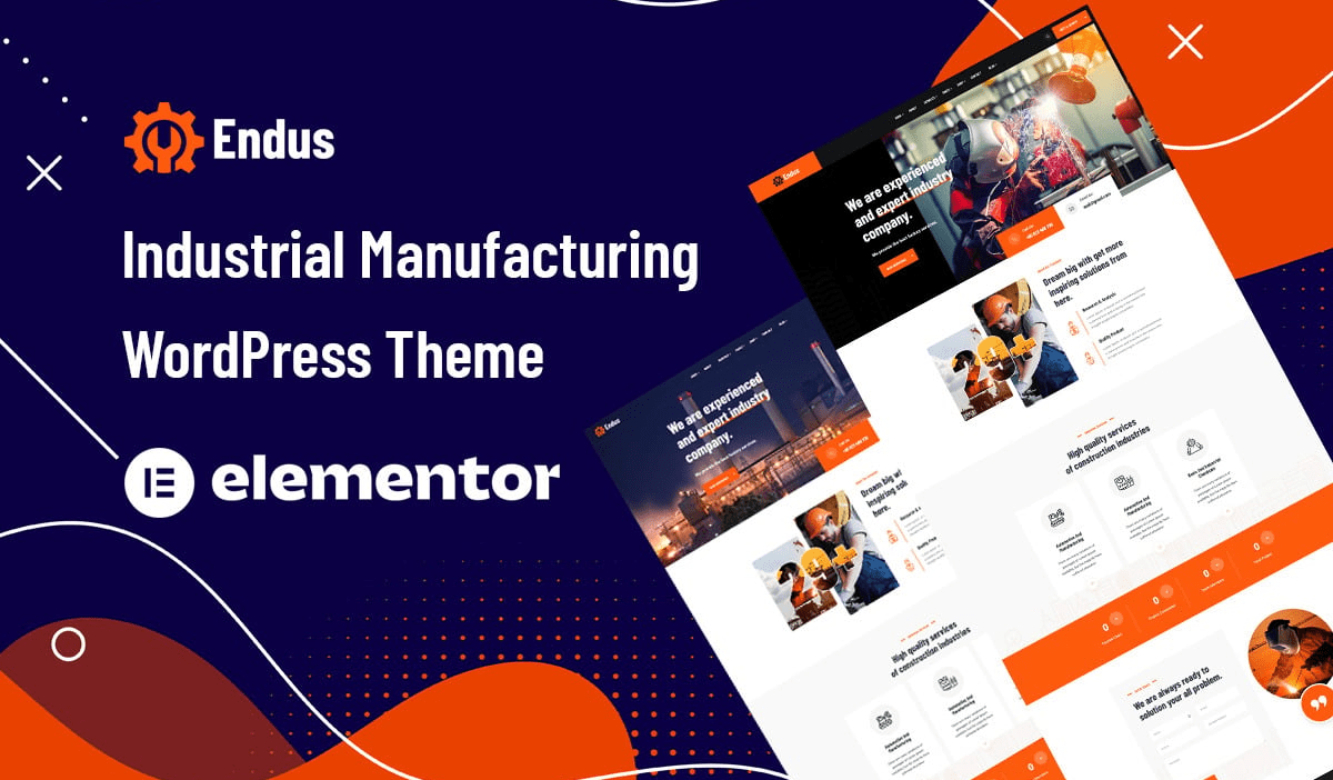 Endus (v1.0.1) Industrial Manufacturing WordPress Theme