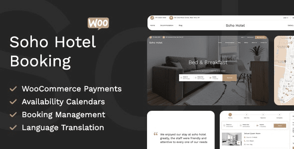 Soho Hotel Booking v4.2.5 Calendar For WordPress